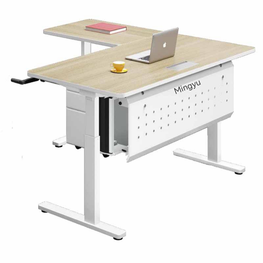 Wholesale Cheap Electric Height Adjustable L Shape Table China Supplier